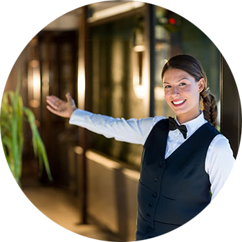 horeca welkom serveerster
